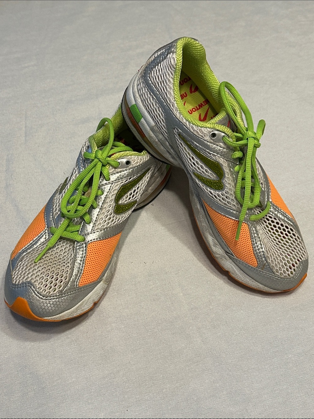 NEWTON Motion Running Shoes white/orange/lime green #00410